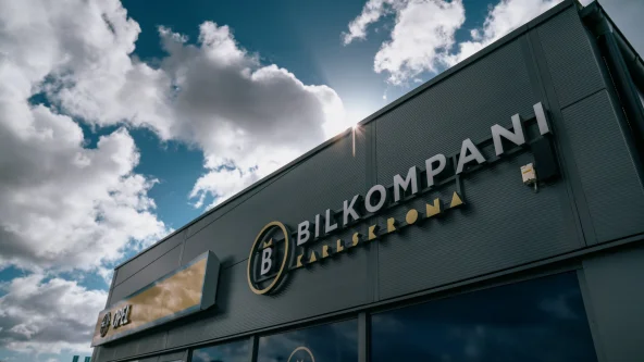 Fasadbild av Bilkompani Karlskrona